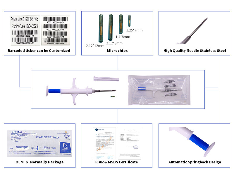 RBC-Z05-2.12mm ICAR Certified Rfid Livestock Syringe For Animals Pets ID