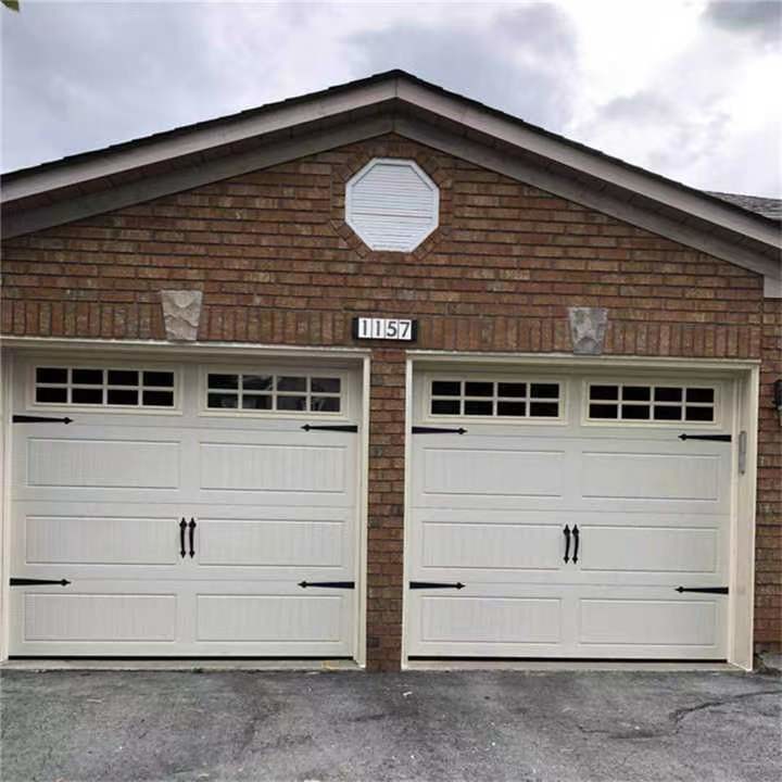 Apartment Frameless PVC Wrought Iron Garage Door With Mirror