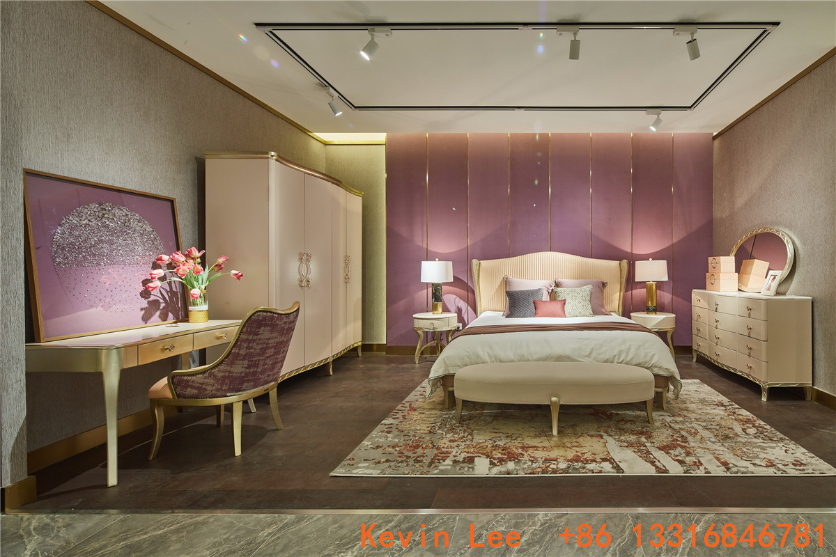Elegance American style furniture in Light luxury design for Villa house living room leather sofa factory directly sale
