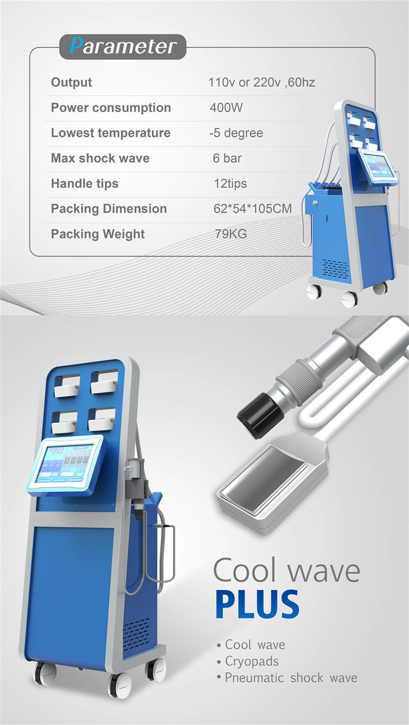 Shockwave Combine 21 Hz Cryolipholysis Fat Freezing Machine 10.4 Touch Screen