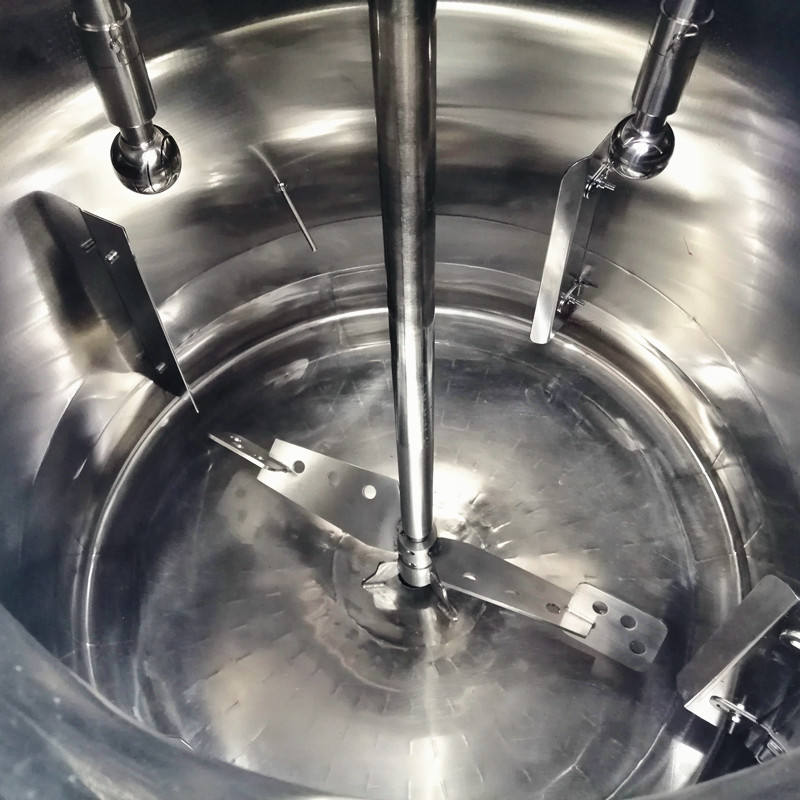 Stainless Steel Liquid Chemical Food Blending Heated Jacket Mixer Tank With Agitator