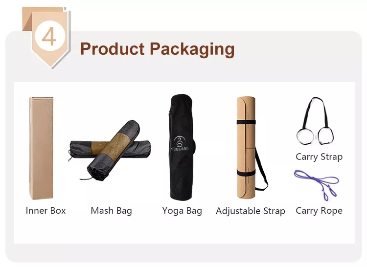 Non Slip Cork Natural Rubber Yoga Mat Foldable Sustainable Eco Friendly OEM