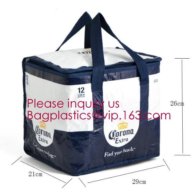 custom bulk waterproof large soft folding food delivery picnic lunch tote grocery cooler bag aluminum foil thermal bags
