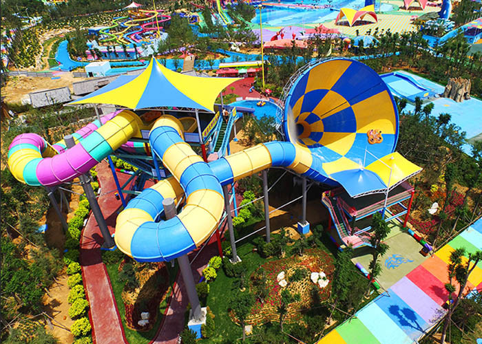 Commercial Fiberglass Custom Water Slides Adult Stimulating High Speed Slide