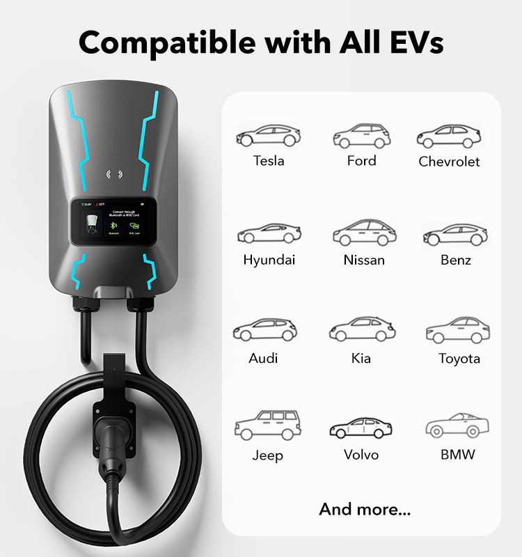 EU-AC07 Low Price 32A 7kw Type 2 European Standard Electric Charger Car Station Ev Fast Charge