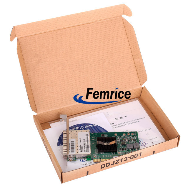 Femrice Quad Port PCIe x4 Intel 82580EB Gigabit Network Interface Controller 1G Gigabit Ethernet Server Network Adapter
