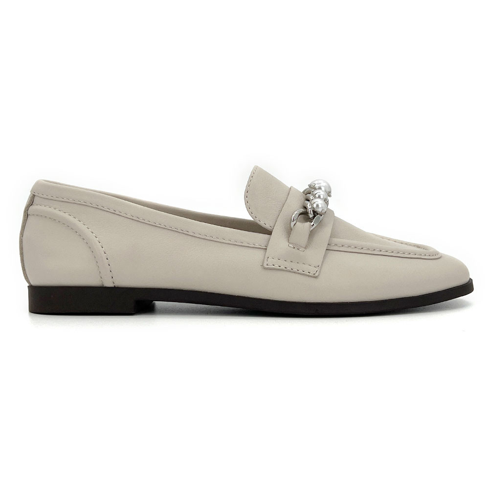 Slip On Flat Leather Loafers Womens With EVA Insole Leather Lining