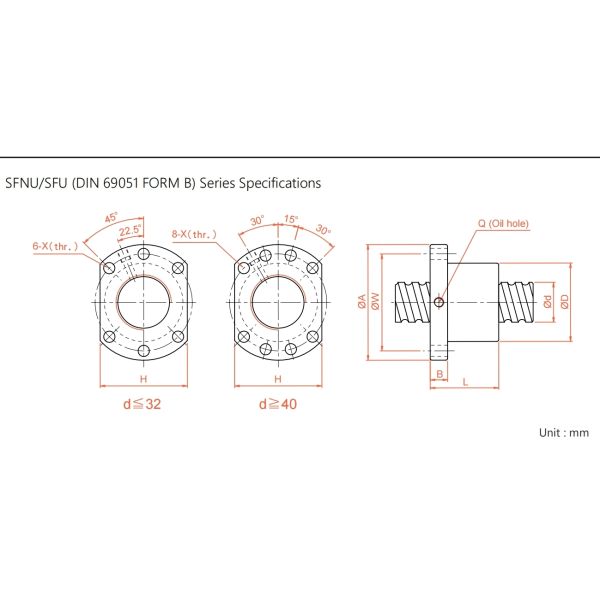 C3 Accuracy TBI 1605 16mm Ball Screw Shafts Screw Assemblies
