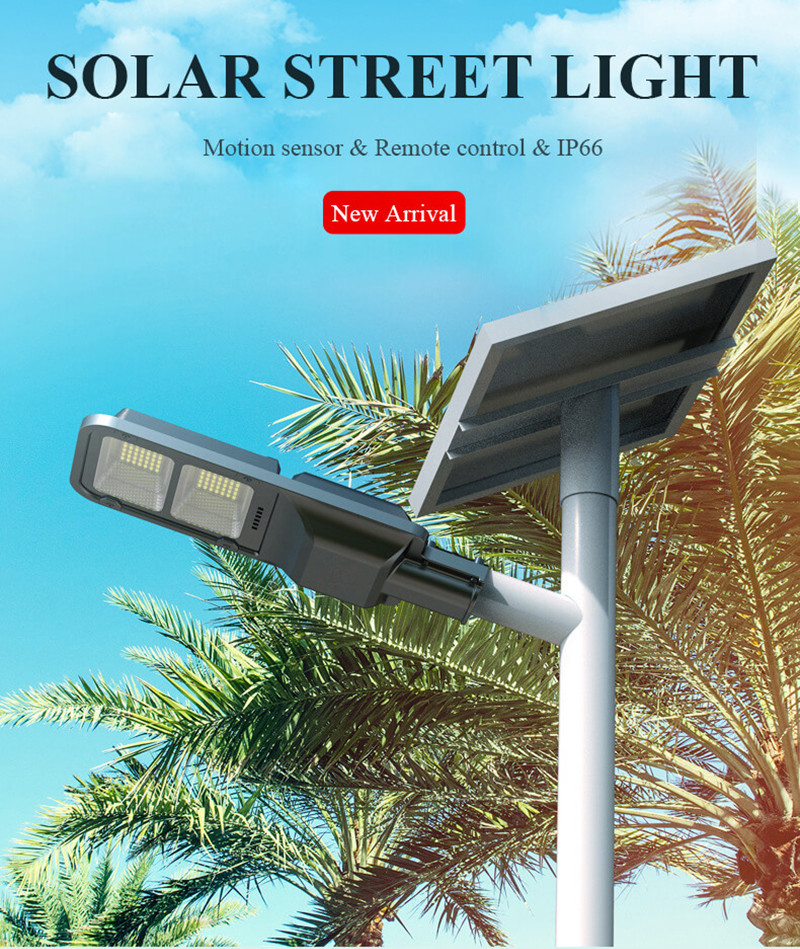 100W Outdoor Solar Street Lamp Type C Waterproof Powered LED Light