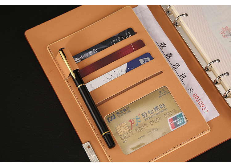 Customized A5 Business Notebook with Portable Loose-leaf Design and Leather Cover