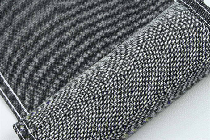 5 Onces 100% Cotton Black Color Rigid Denim Jeans Fabric For Shirts