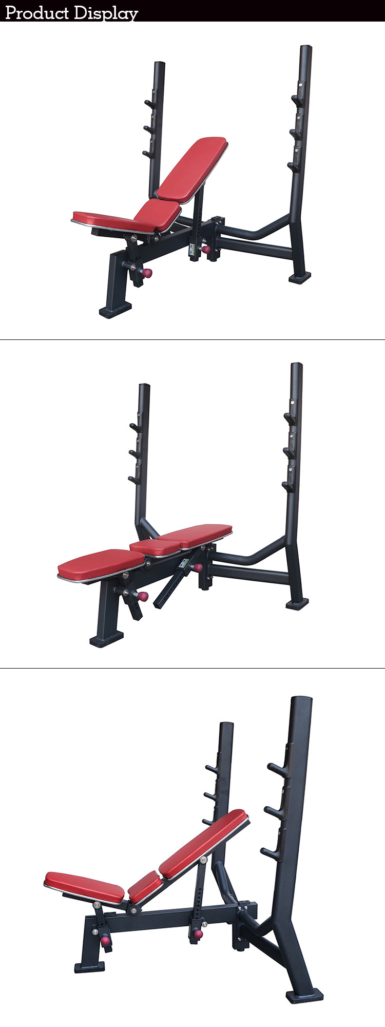 Adjustable Flat Incline Bench Machine Commercial Gym Equipment