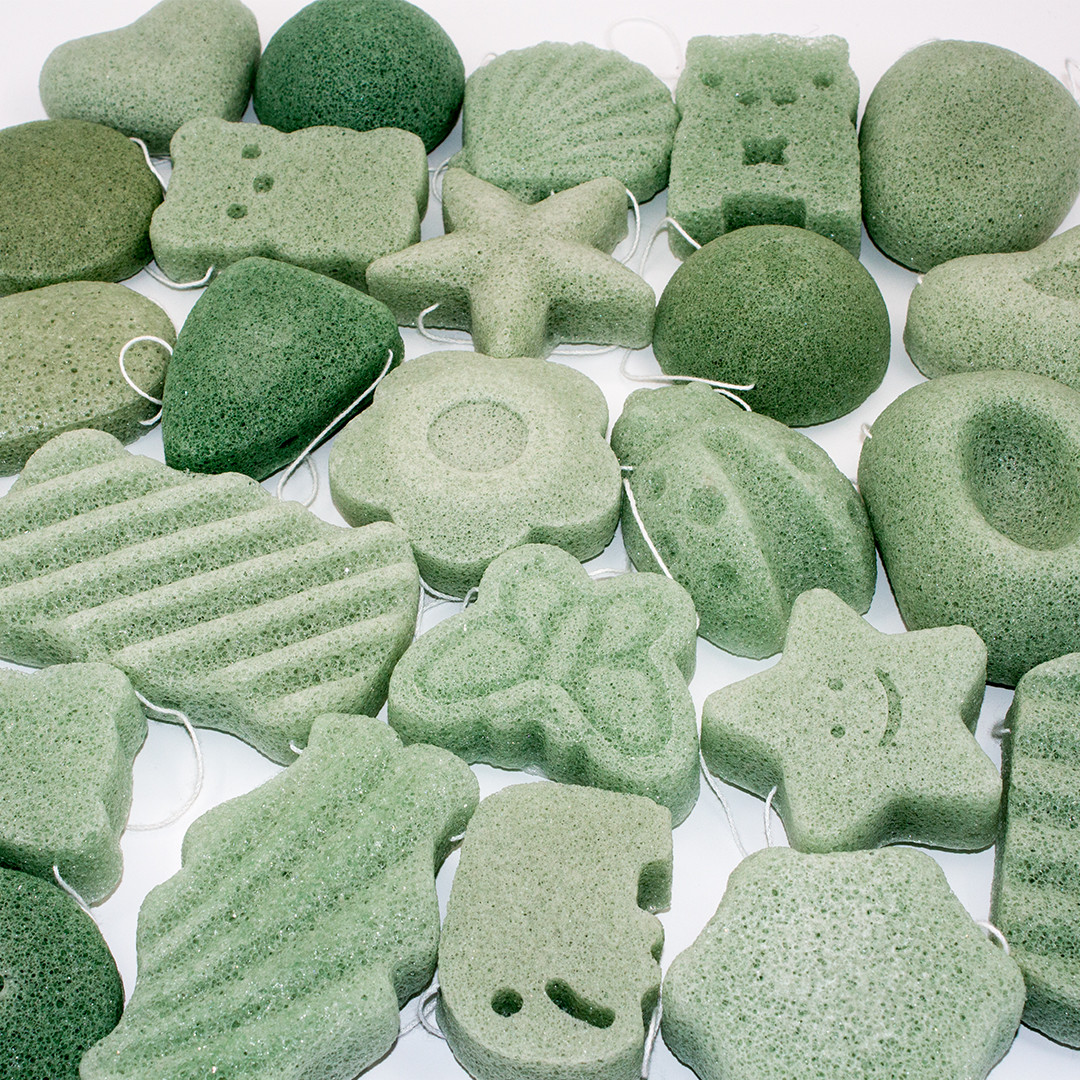 Natural Biodegradable Baby Bath Sponge 5-11g Makeup Remover Sponge Reusable