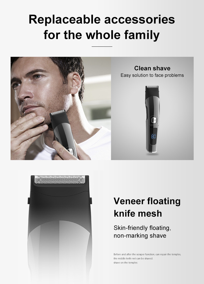Household Cordless Hair Cutting Trimmers 61-90min with Stainless Steel Blade