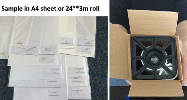 Big Rolls Satin Photographic Paper 190 GSM , RC Satin Finish Printer Paper
