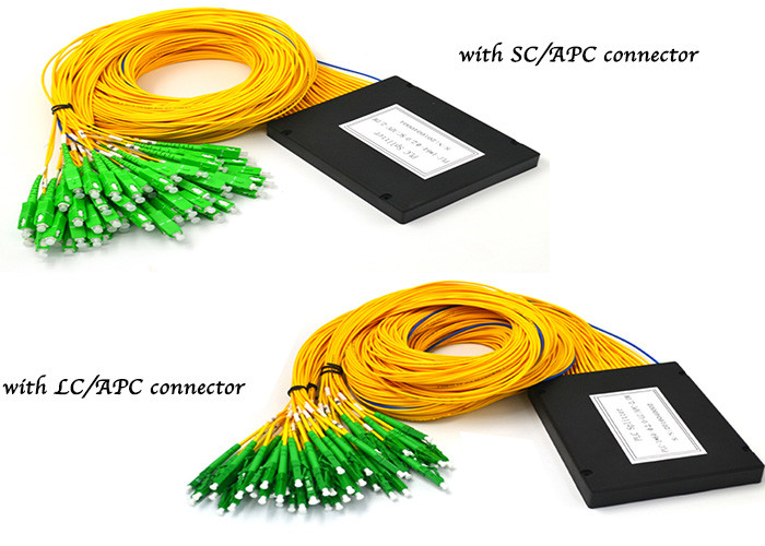LC APC Fiber Optic Coupler Splitter 1x64 ABS Module, GPON Optical Splitter