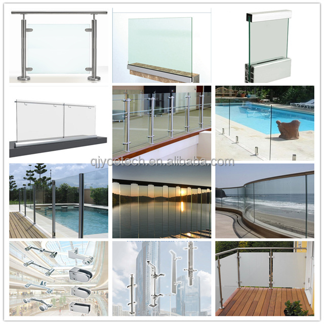 Stair Railings Frameless Glass Balustrade with AS/NZS2208 1996 / SGCC / CE Certification