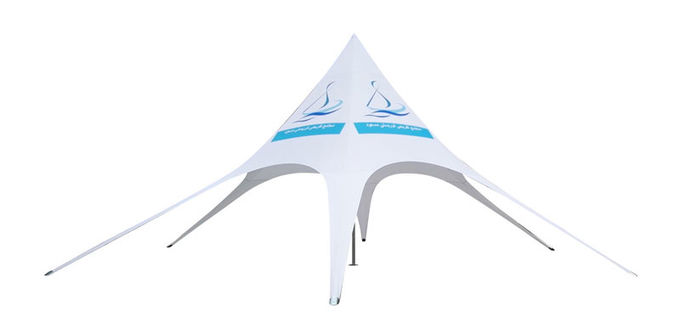 Outdoor Advertising Star Tent Waterproof PU Coated 600D Oxford 3*3M Singe Pole Fire Resistant With Sublimation Printing