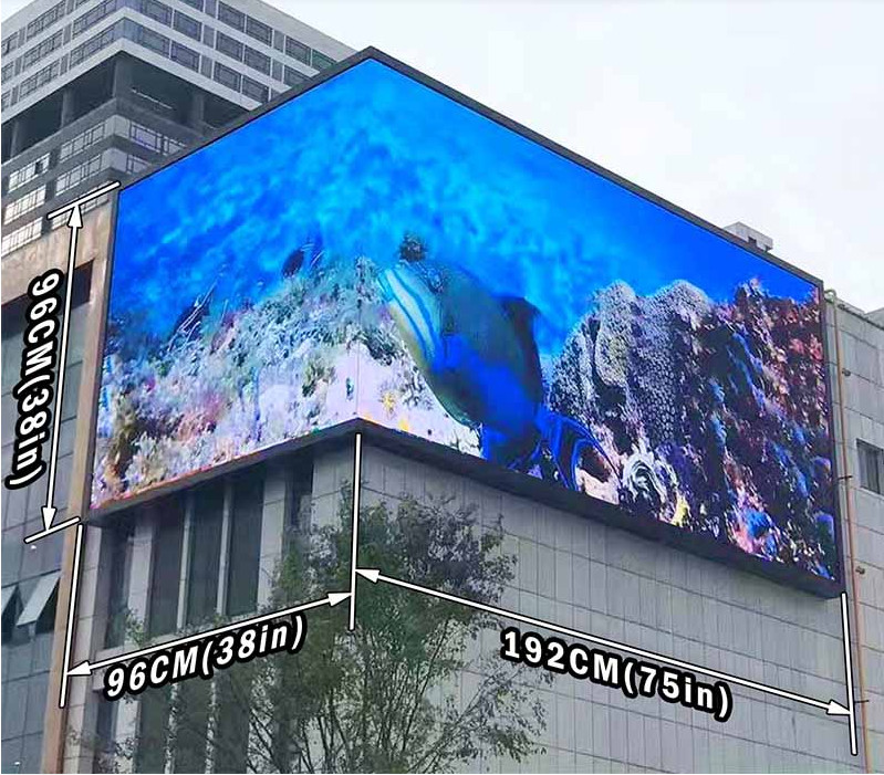 P6 Advertising 27777 Points/Sqm Outdoor LED Die-Cast Aluminum 576*576MM Module Size