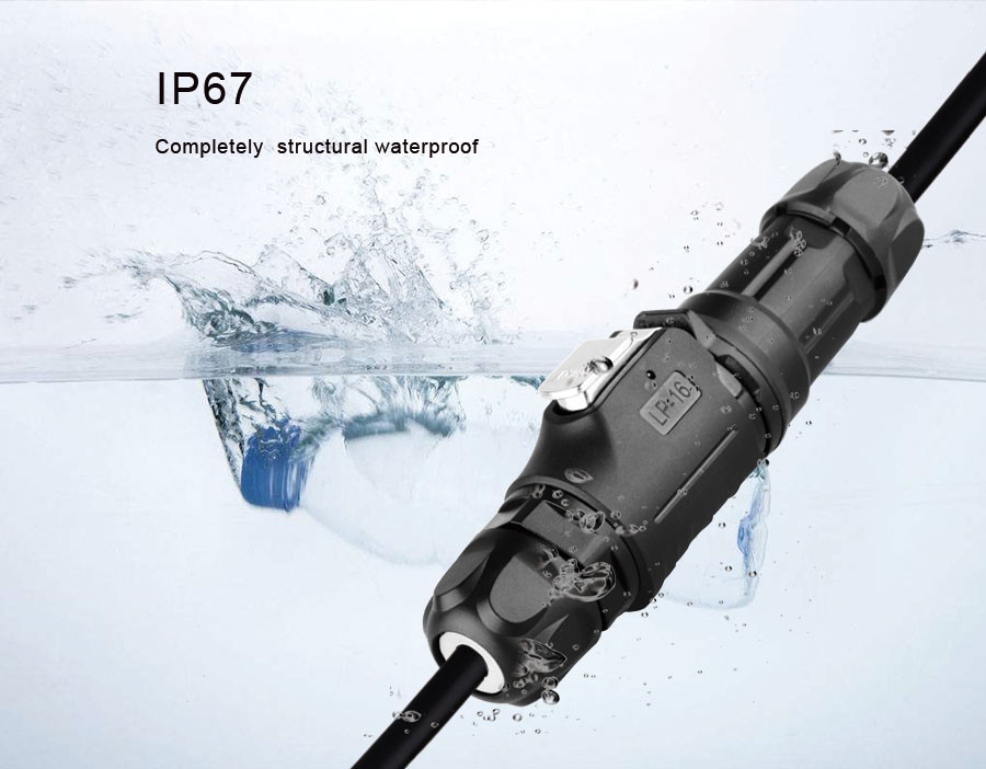 Plastic M16 9 Pins Round Pin Plug Socket PBT Circular Quick Release Wire Connectors