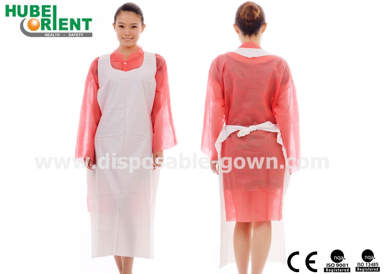 Medical Protective PE Disposable Apron Without Sleeves For Food Processing