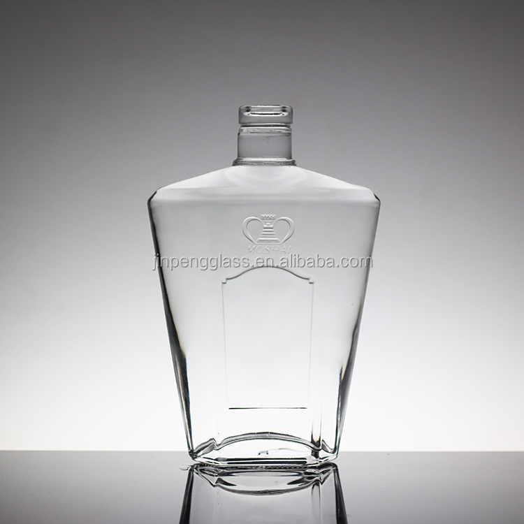 800ml 1000ml 3000ml Big Capacity Whisky Glass Bottle Round 500ml Square Glass Water Bottle