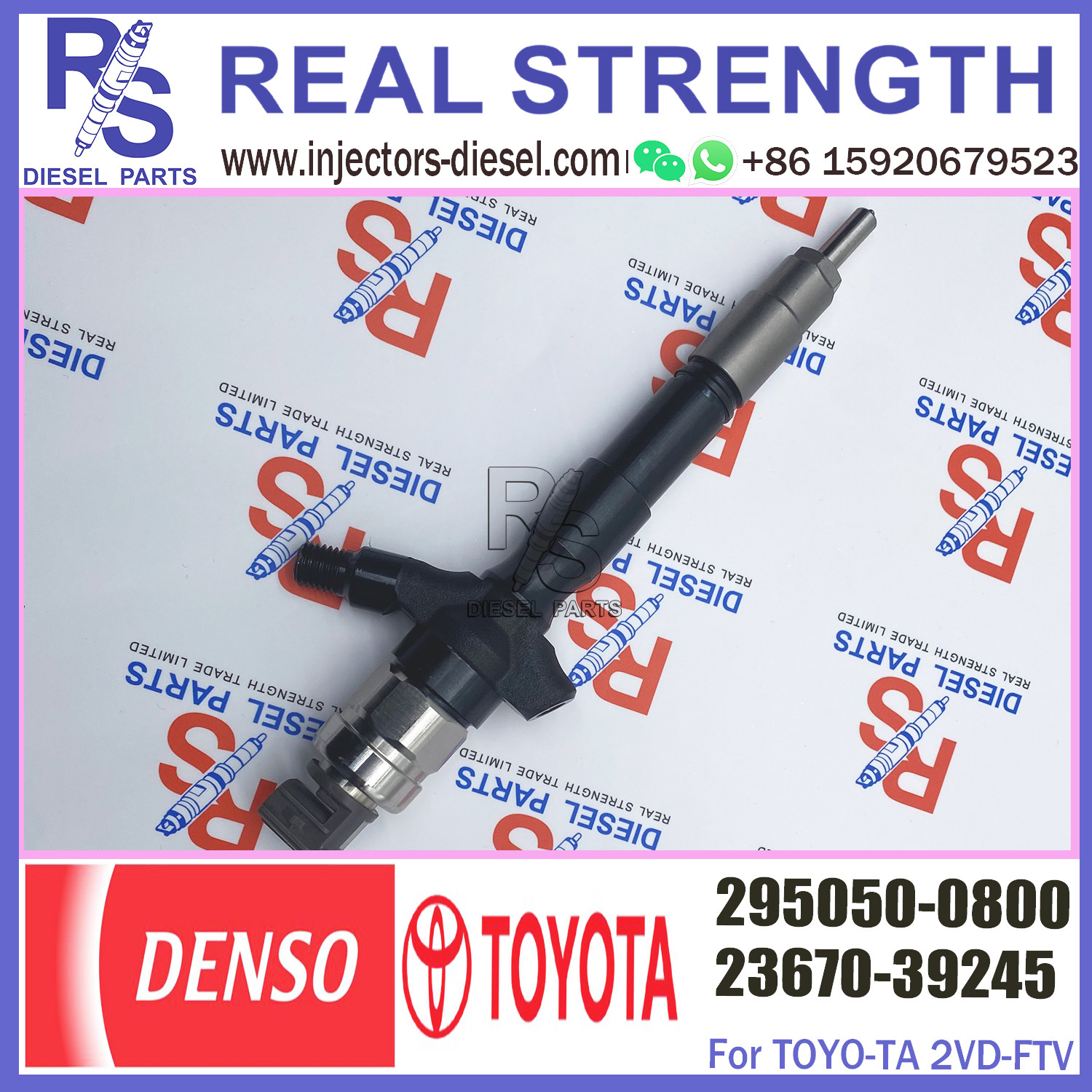 2KD-FTV Toyota Hilux Fuel Injectors 23670-09380 295050-0813 295050-0540 295050-0800