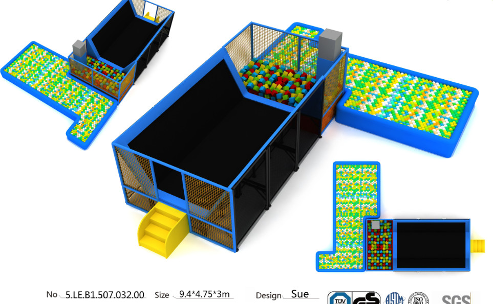 46M2 Attractive Trampoline Kids Indoor Trampoline Park/ Indoor Trampoline Center/ Amusenment Jumping Club