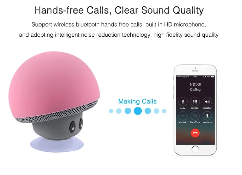 Wireless bluetooth Speaker Portable Mini Speakers Mushroom Waterproof Bass Stereo Speaker With Mic For Mobile Phone Comp