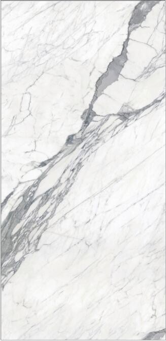 Porcelain Tiles 1200x2400 Size Foshan White Marble Polished Porcelain Tile Calacatta Thin Tiles