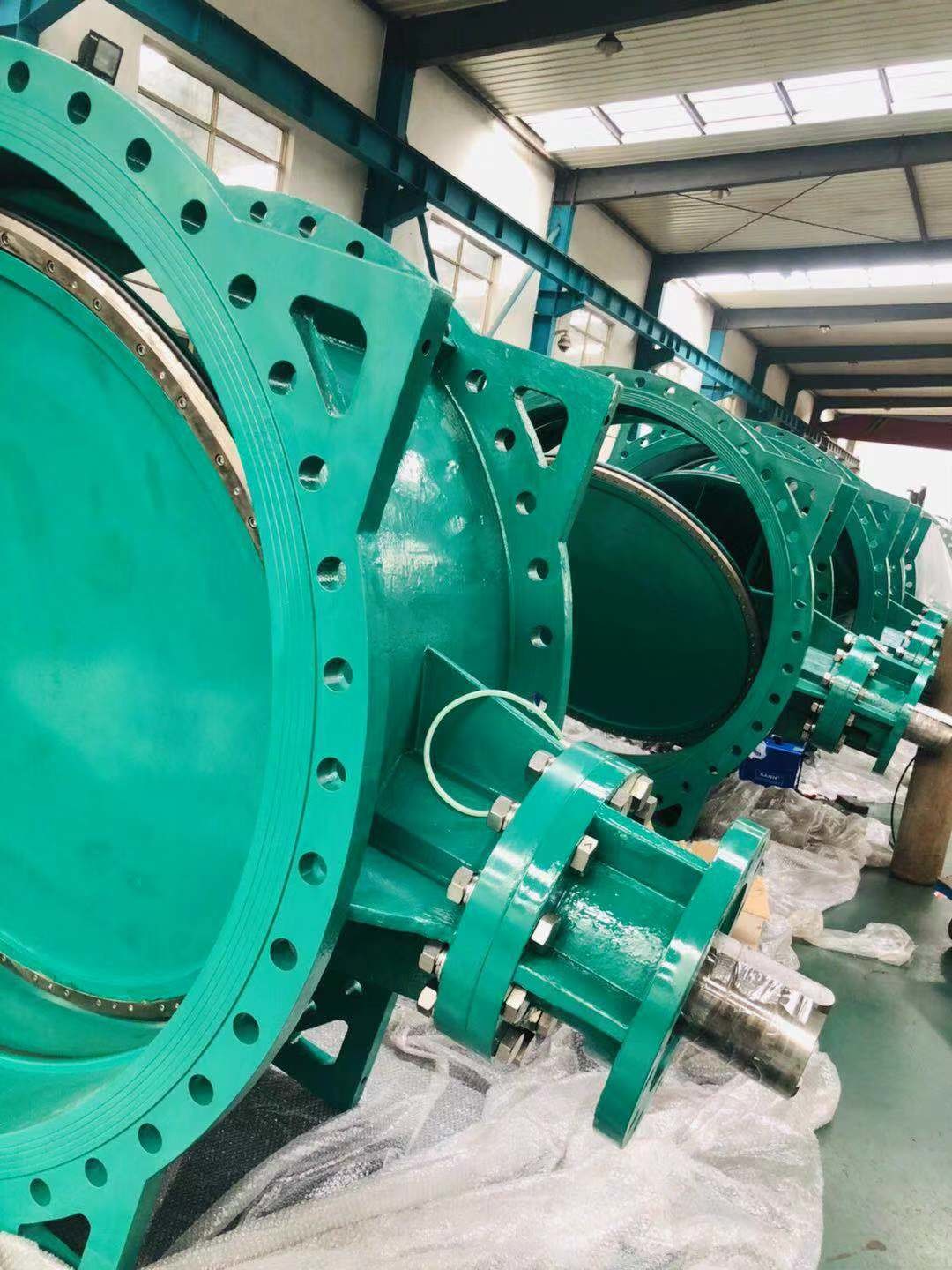 Large Size Pn16 Dn1000 Double Eccentric Flange Butterfly Valve