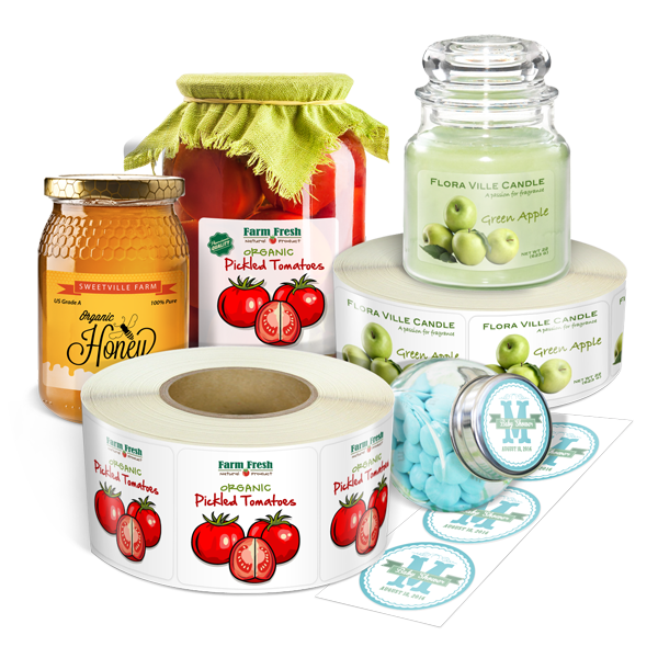 Waterproof Adhesive Food Container Labels UV Food Safe Stickers