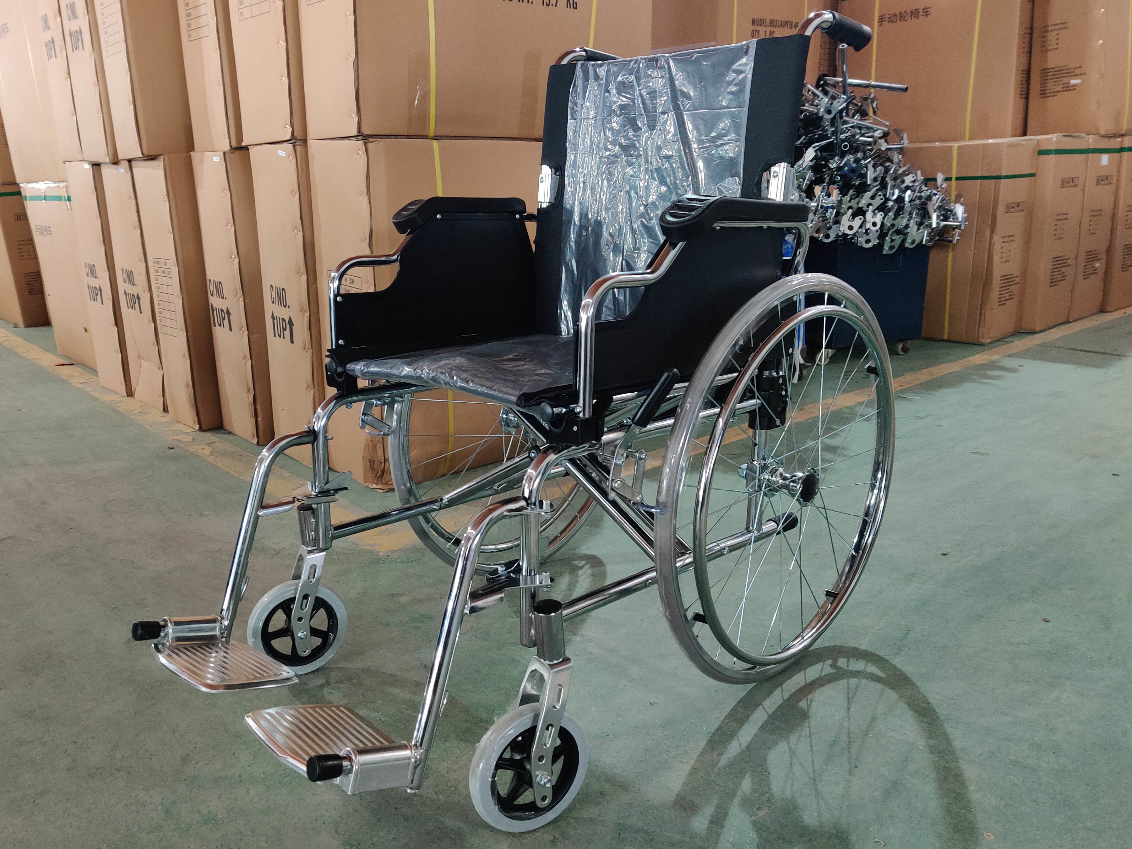 Multifunction Drive Foldable Wheelchair Foot Rests Removable