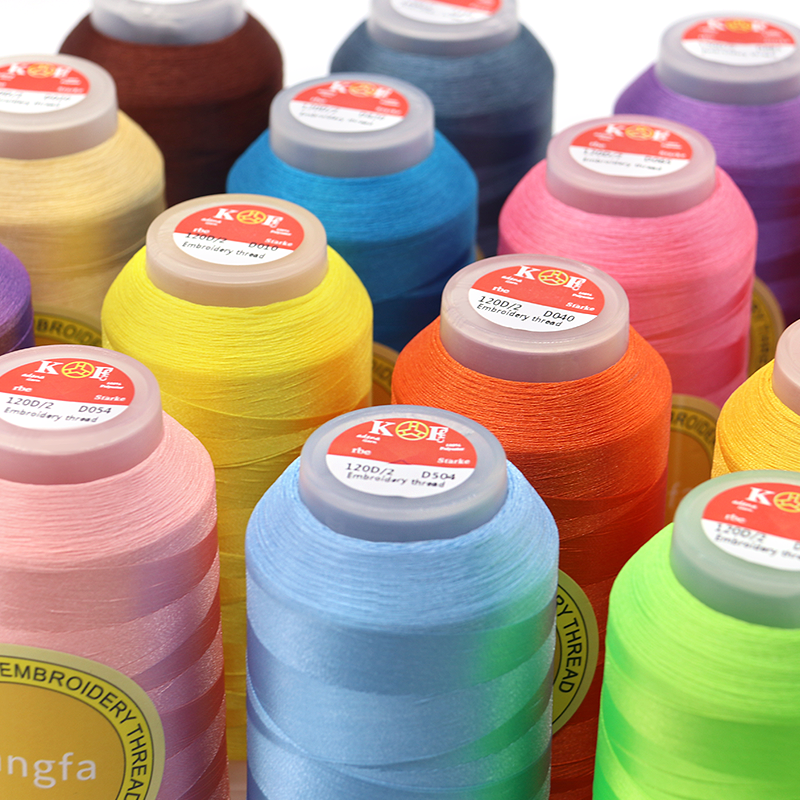 5000m 160g Mercerized Embroidery Thread for Embroidery Machine 150D/2 100% Polyester