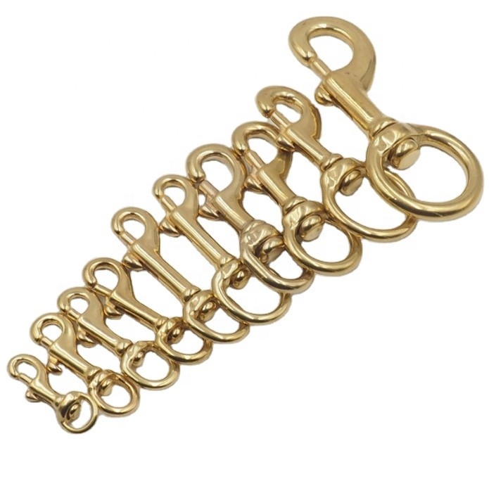 Heavy Duty Solid Brass Snap Hook Swivel Bolt Snaps Spring Release