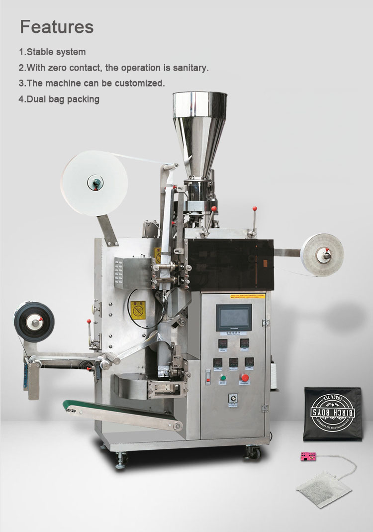 Mixed Flower Tea Inner Filter Paper Tea Bag With String And Tag Packing Machine with 1