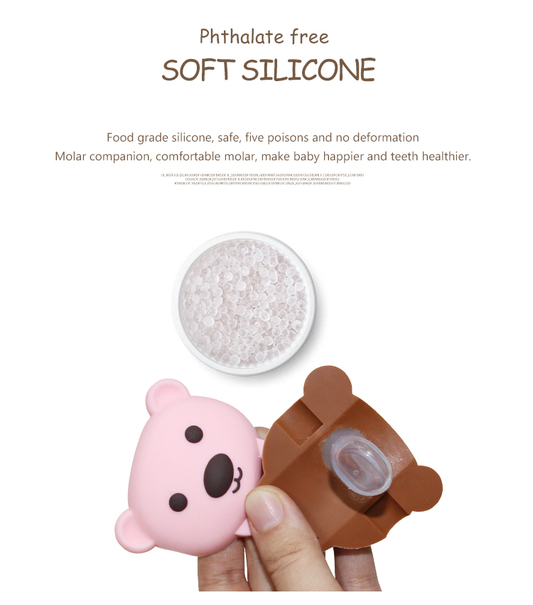 Food Grade Silicone Baby Pacifier Chain With Cute Animal panda Shape