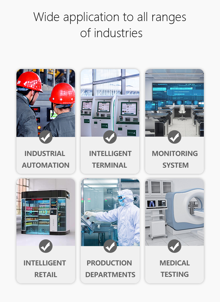 17 19 21.5 Inch IP65 Dust Proof Touch Screen Panel PC For Bus Metro Station And Park