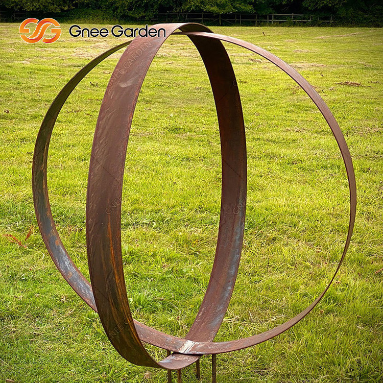 Garden Decoration Abstract Natural Rust Corten Steel Sculpture Outdoor Landscapes