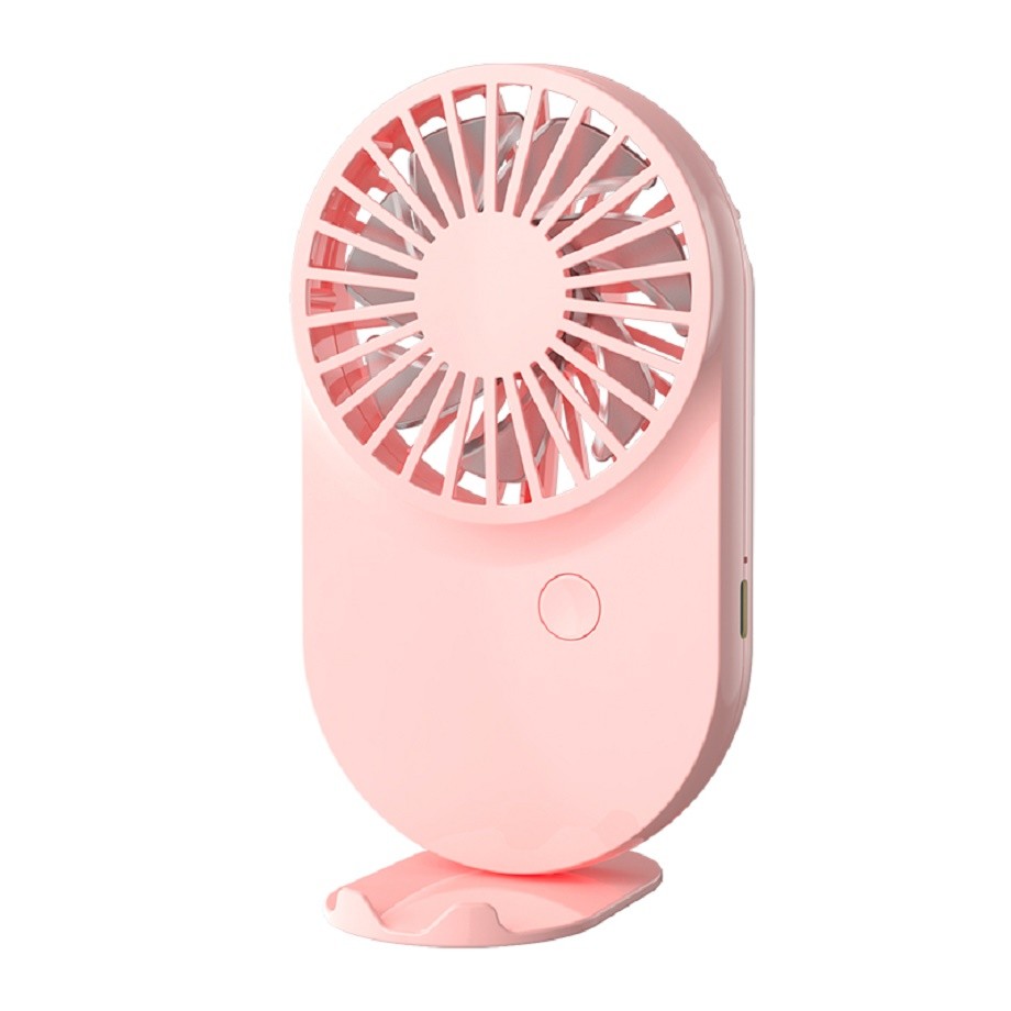 Pink White Blue Candy Design Portable Fans 115g With Lanyard And Base 3 Wind Speeds 500mAh Battery Type-C Fast Charging