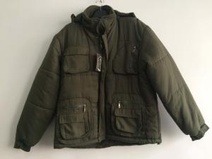 padded jacket, polar fleece jacket, olive green, S-3XL, padding and polarfleece lining