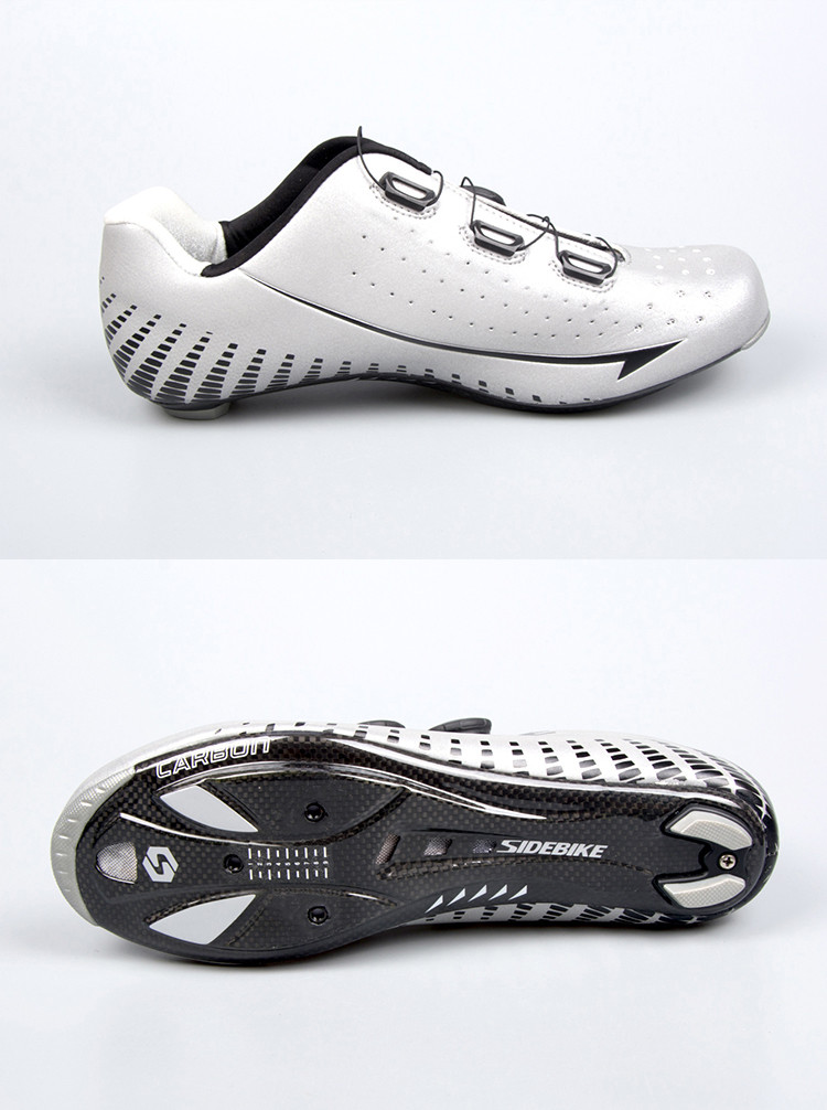 Athletic Dampproof Carbon Fiber Cycling Shoes , Carbon Sole Road Bike Shoes
