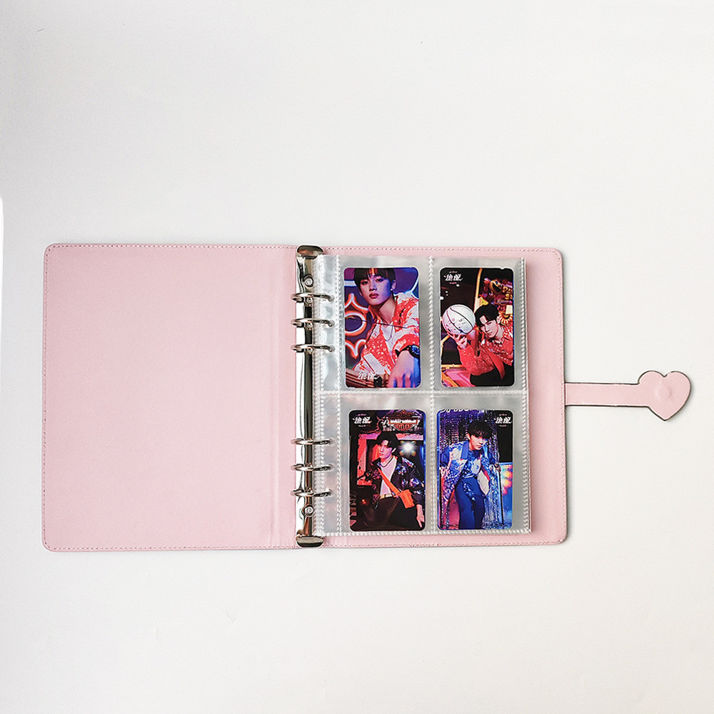 Viscose Pu Leather Card Collection Binder Macaron Flashy Laser