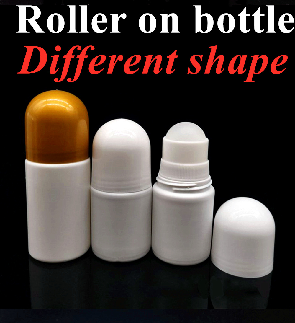 50ml 60ml 70ml Cheap HDPE Portable Travel Use Perfume Roll on Bottle Empty Deodorant Roller Containers