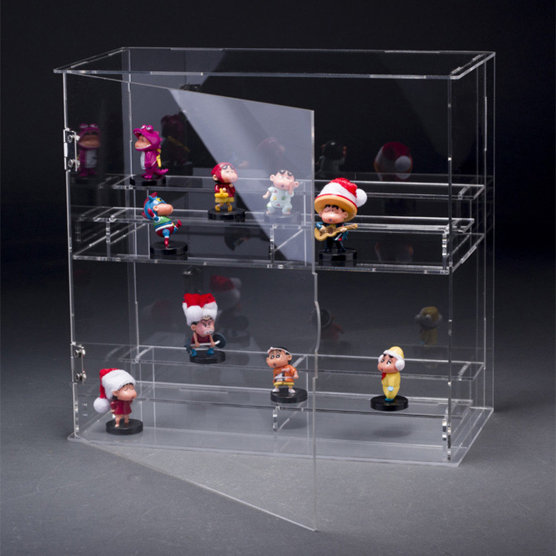 Custom Size And Logo Transparent Clear Acrylic Display Boxes For Collectibles Dustproof Case