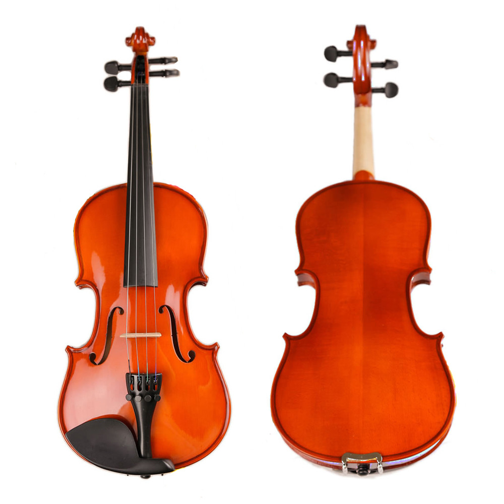 Hot Sale 4/4-1/8 Size Plywood Body with Very Nice Flamed Veneer on Top Student Violin