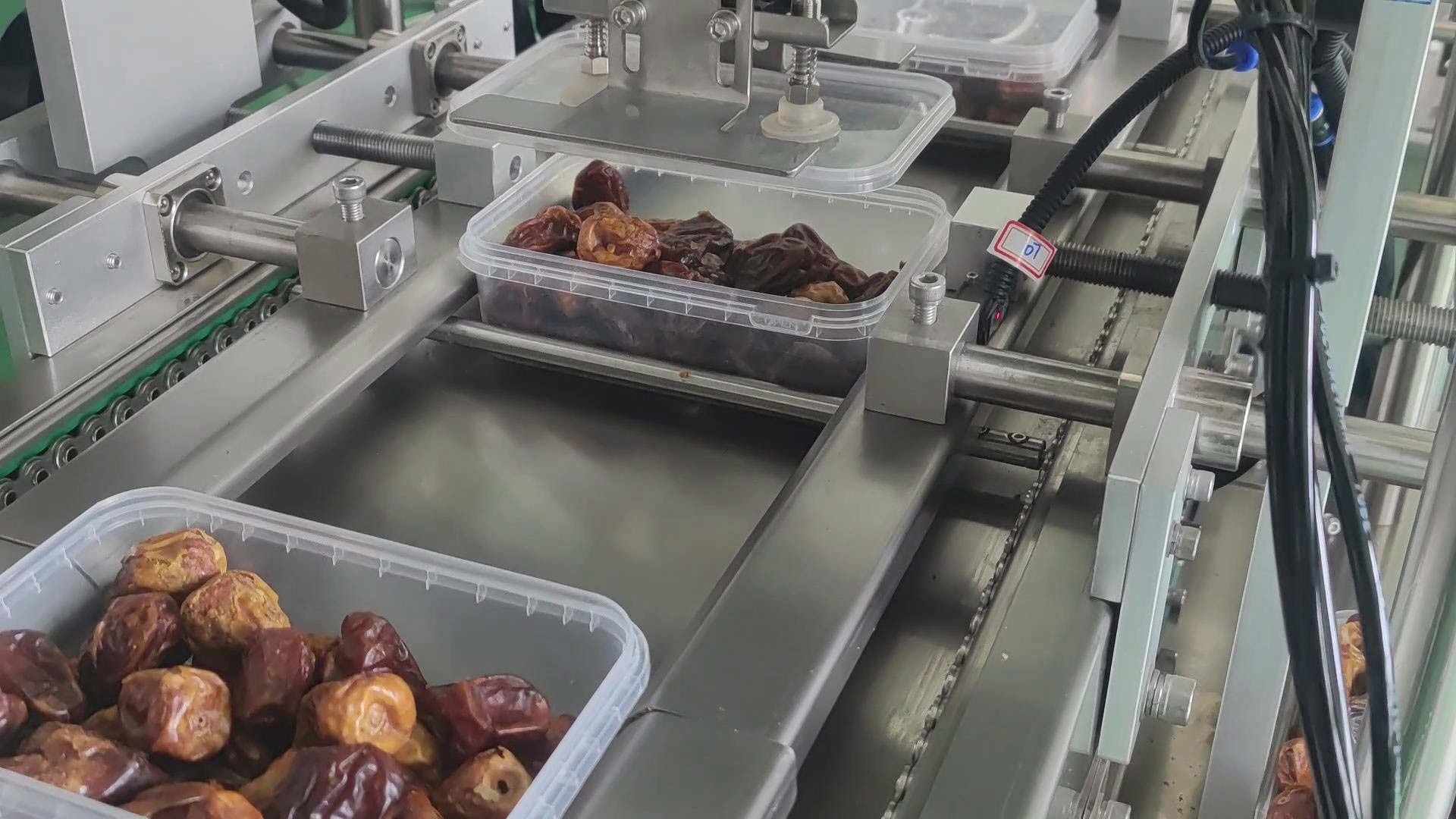 Customization LCD Screen Granule Filling Machine Date Palm Box Packing Line