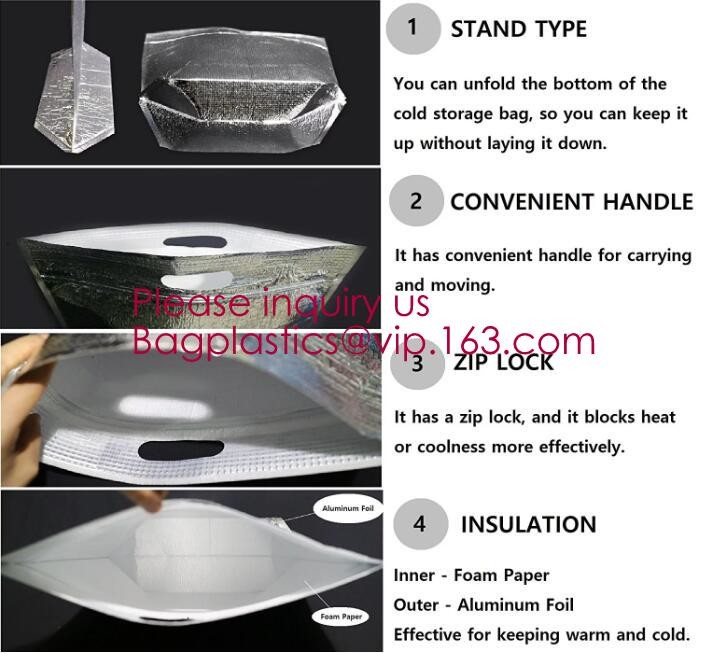 custom bulk waterproof large soft folding food delivery picnic lunch tote grocery cooler bag aluminum foil thermal bags