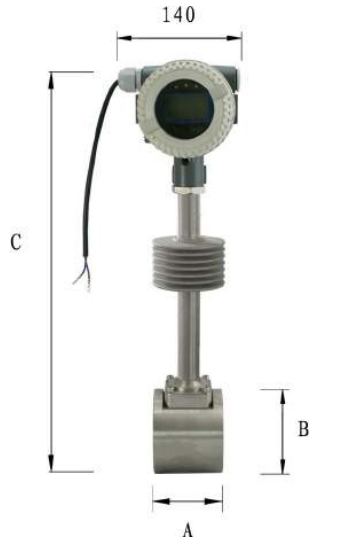 Thread Type Vortex Flow Meter with Temperature Pressure Compensation
