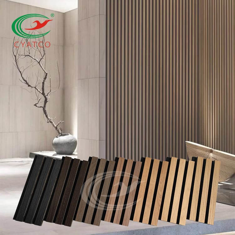 Sound Absorption Longevity Wood Slat Wall Linear Ceiling Easy To Install